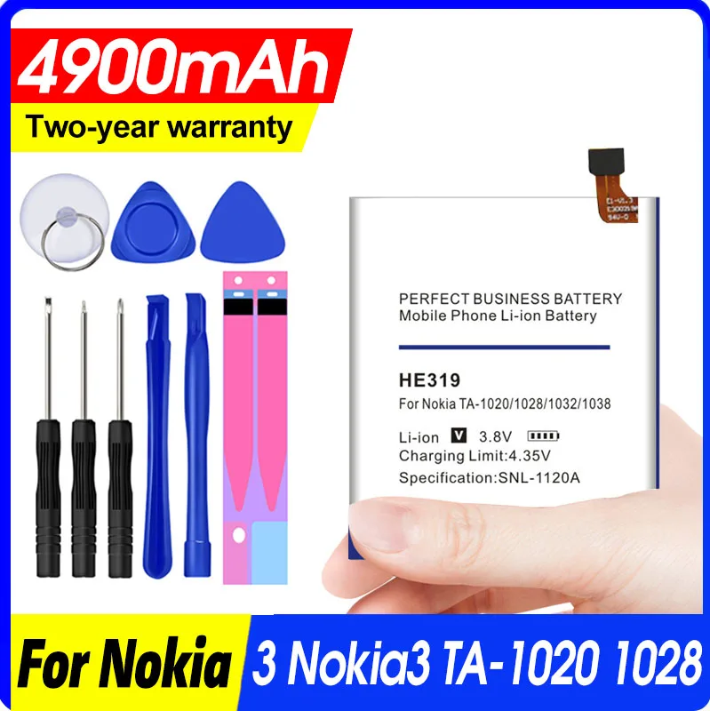 4900 мАч высококачественный мобильный аккумулятор He319 для Nokia 3 Nokia3 Ta-1020 1028 1032