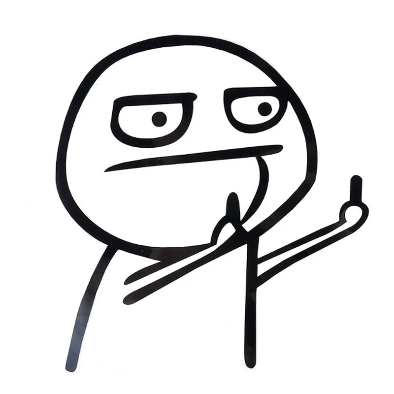 

Забавная наклейка на средний палец для автомобиля, отражающая мультяшная виниловая мотоциклетная наклейка 150X137 мм