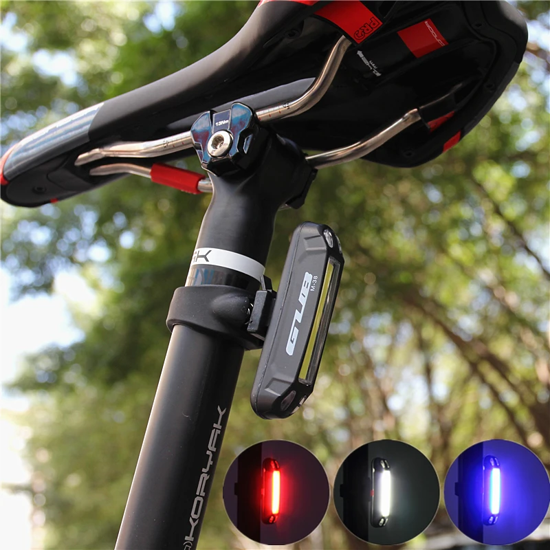 

MTB Bike Light Road Bicycle Seatpost Safety Warning LED USB Rechargeable Front Rear Lamp Bicycle Tail Light 100 lumens