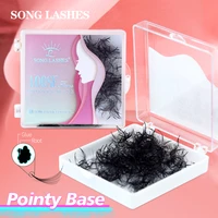 new song lashes 3d4d5d16d14d pointy base premade fans eyelash extension loose fans medium stem sharp thin pointy base lashes