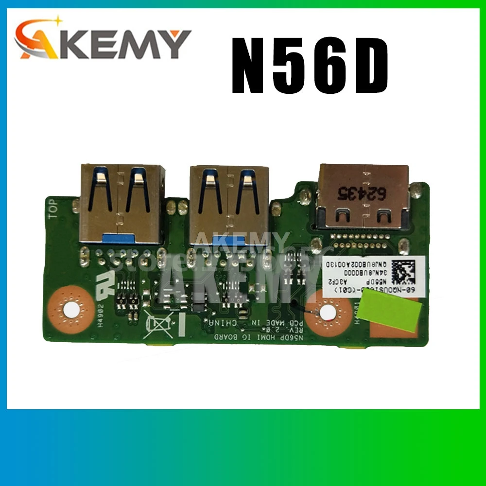 Плата для чтения ASUS N56D N56DY N56DP/N56DR AMD выделенного ноутбука аудио USB IO интерфейса