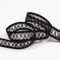5 yardslot black lace hollow organza ribbon for diy dress clothing accessories gift flower packaging wedding decoration