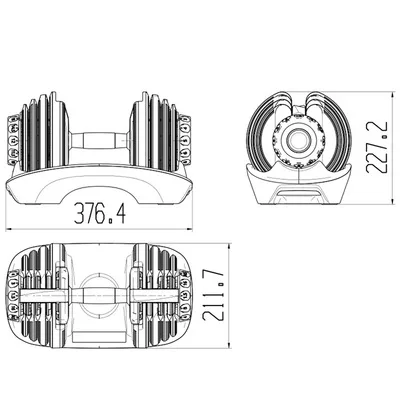 

2021 New Style Dumbbell Set Gym Equipment Men Use Dumbbell Set 1pcs 24kg Adjustable Dumbbell Weights 10kg Adjustable-dumbbell