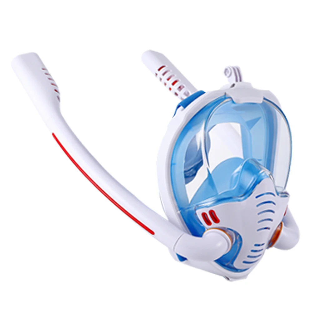 

Snorkeling Mask Double Tube Silicone Full Dry Diving Mask Adults Swimming Mask Diving Goggles Underwater Breathing Apparatus