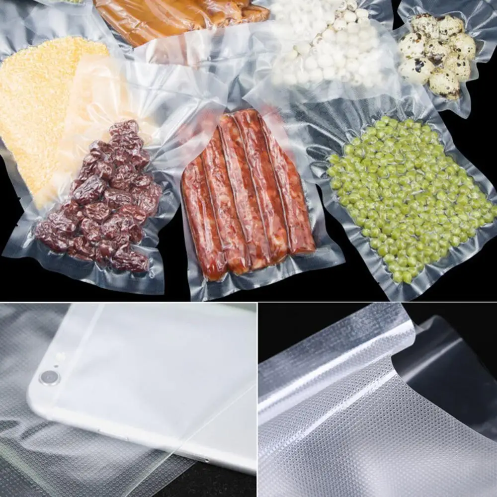 

40% Hot Sales!!! 100Pcs Clear Food Vacuum Sealer Bags Fruit Vegetable Storage Fresh-keeping Pouch
