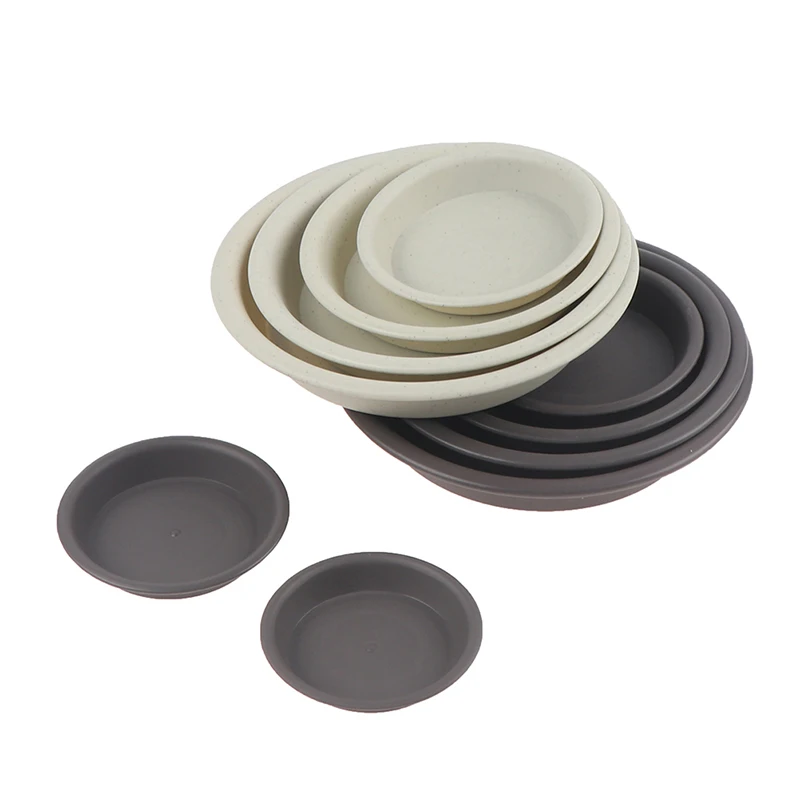 1 шт. Пластик круглый поднос цветочного горшка синий Мерль коричневый горшок