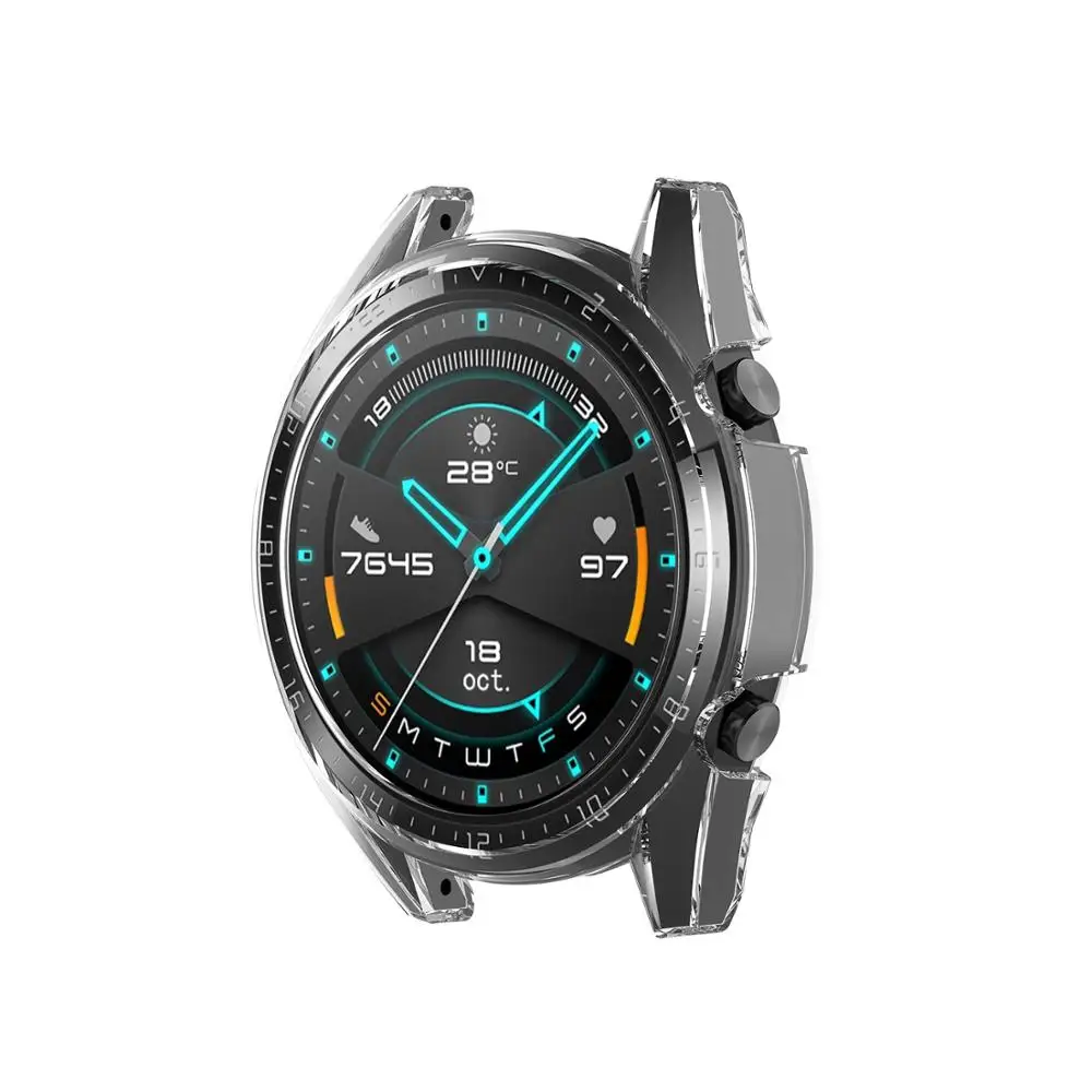 ТПУ Тонкий Смарт часы защитный чехол для Huawei Watch GT 2 46 мм полоса рамка с защитой от