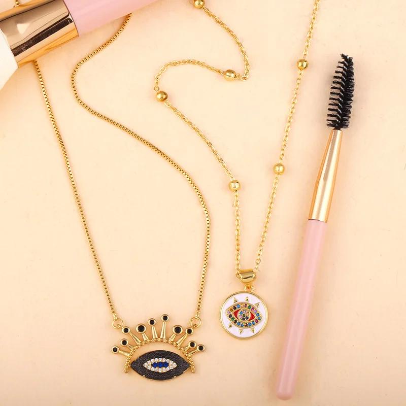 OCESRIO ожерелье от сглаза турецкое Золотое ювелирное изделие настоящее золото