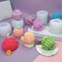 candle mould three dimensional woolen yarn ball silicone mold diy korean wool candle silicone chocolate mold