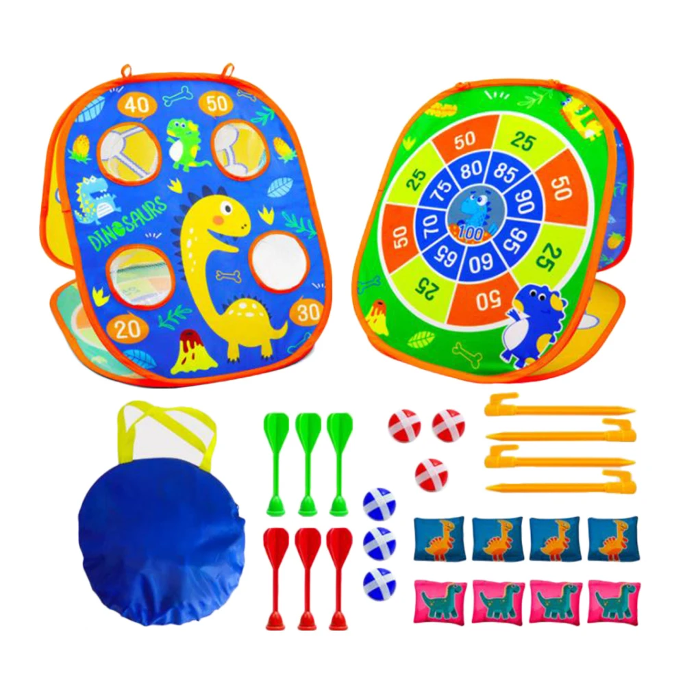

And Sticking To The Target Bean Bag Sandbag Toss Game Toy Three In One Kids Plastic Party Family Gift Outdoor Throwing Games