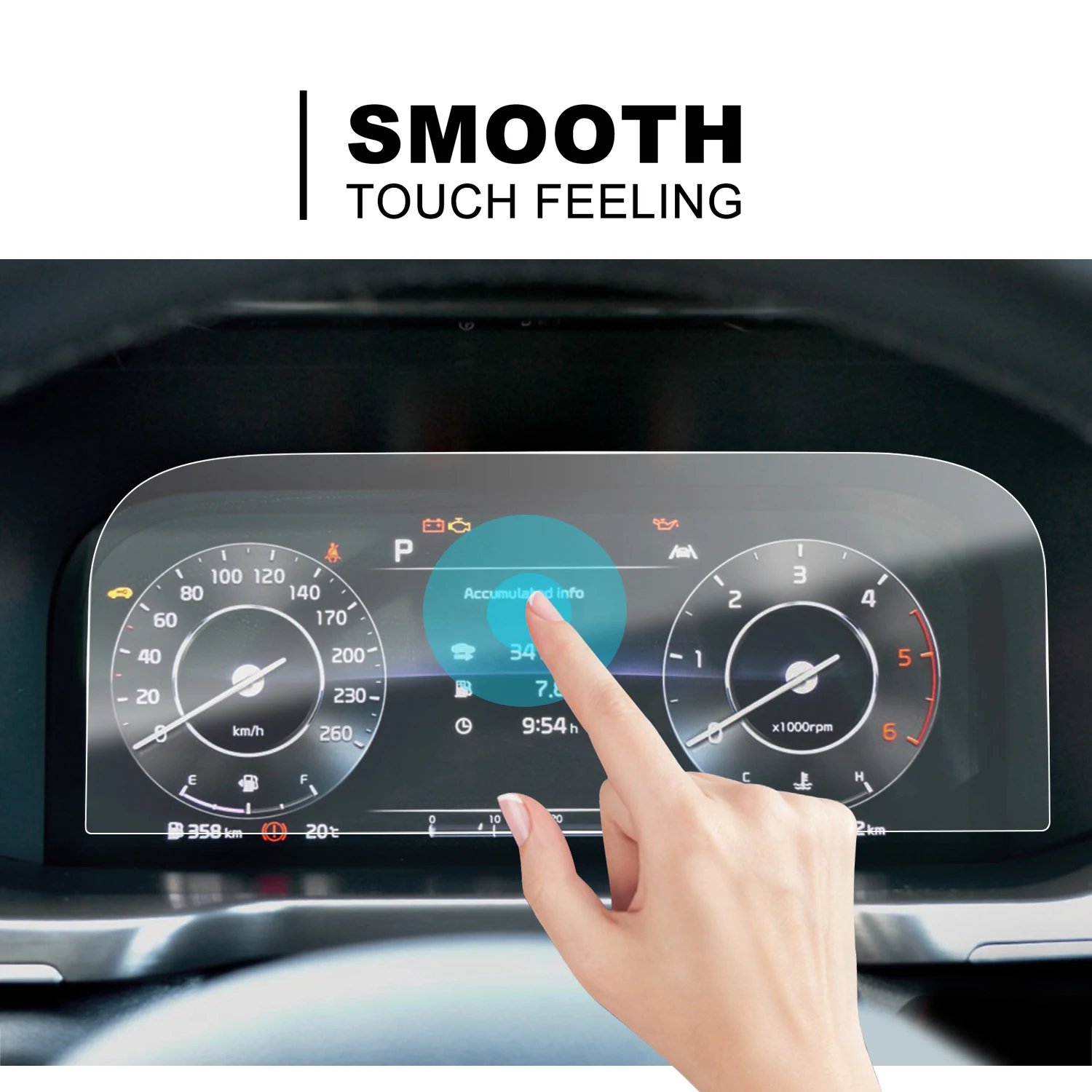 lfotpp for sorento mq4 2021 car lcd instrument display pet screen protector film auto interior accessories 314121mm free global shipping