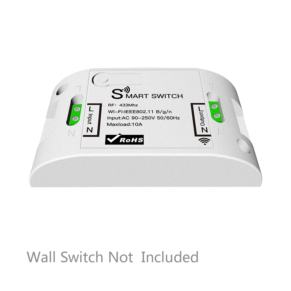 Receiver RF433Mhz+ Wifi беспроводной пульт дистанционного управления смарт-переключатель, настенный панельный передатчик, приложение Smart Life/Tuya, работает с Alexa Google Home - Цвет: Receiver