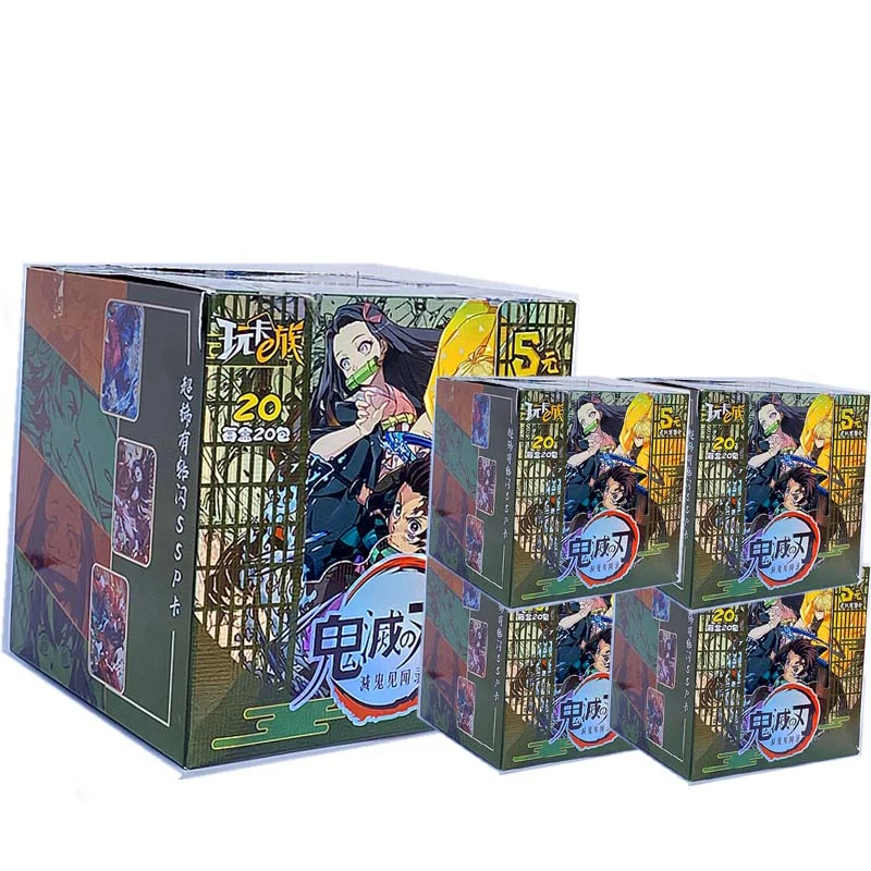 Juego de cartas Demon Slayer, cartas TCG, juguetes de mesa para Familia y ni&ntilde;os, regalo de Navidad-2