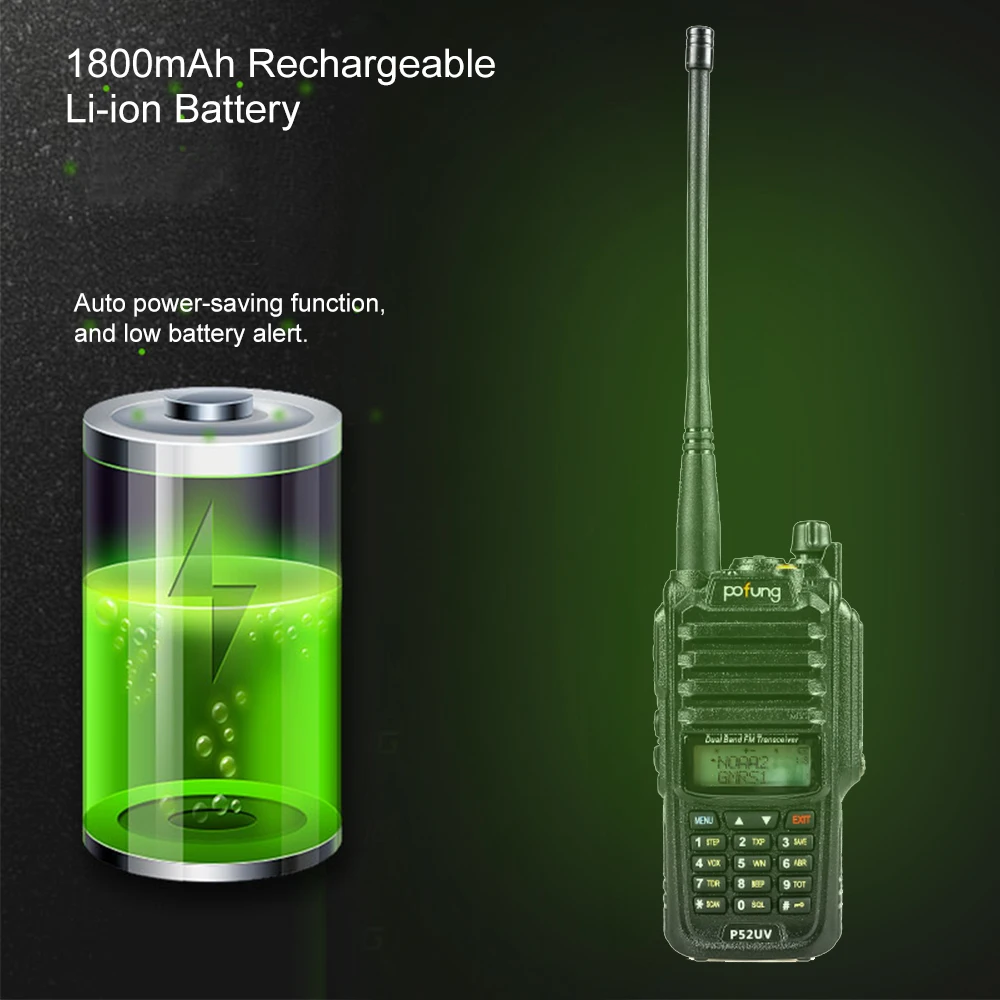Портативная портативная рация P52UV Ручной приемопередатчик переговорное