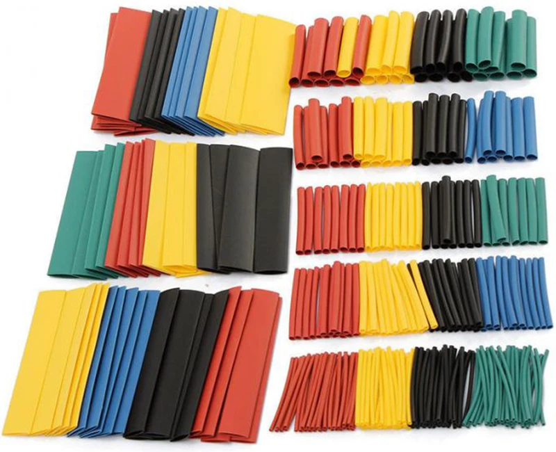 

164pcs/box Heat Shrink Tube Kit Shrinking Assorted Polyolefin Insulation Sleeving Heat Shrink Tubing Wire Cable 8 Sizes lpfk New