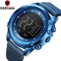 kademan luxury brand men multifunction steps counter digital leather sports watches mens military watch clock relogio masculino