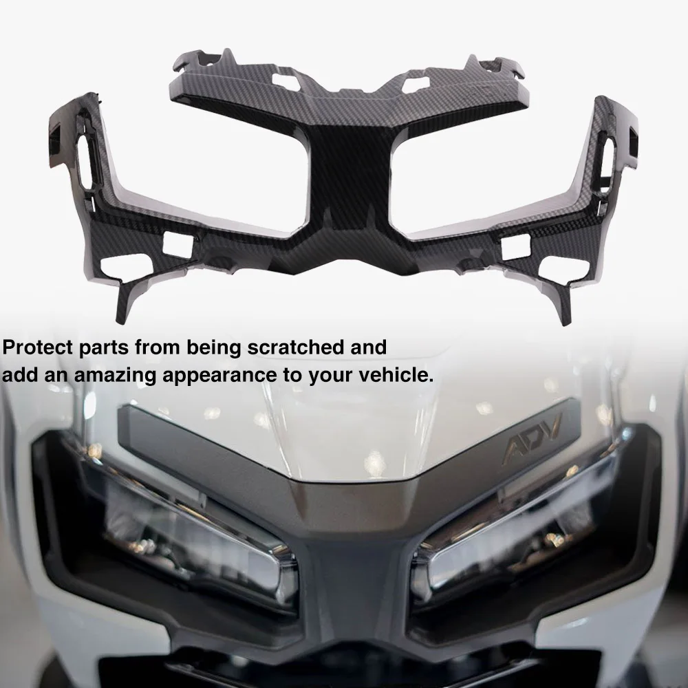 

Motorcycle Carbon Pattern Front Headlight Guard Protector Cover Decoration Cover Cap Fairing For Honda ADV150 ADV 150 2019-2020