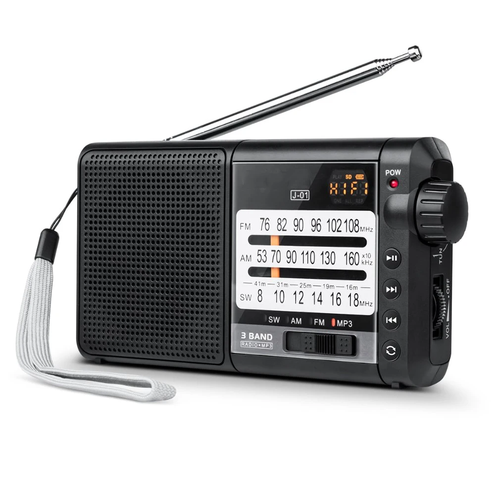 J 01 Ретро радиоприемник Карманный антенна Fm радио FM/AM(MW)/SW Micro SD MP3 указатель