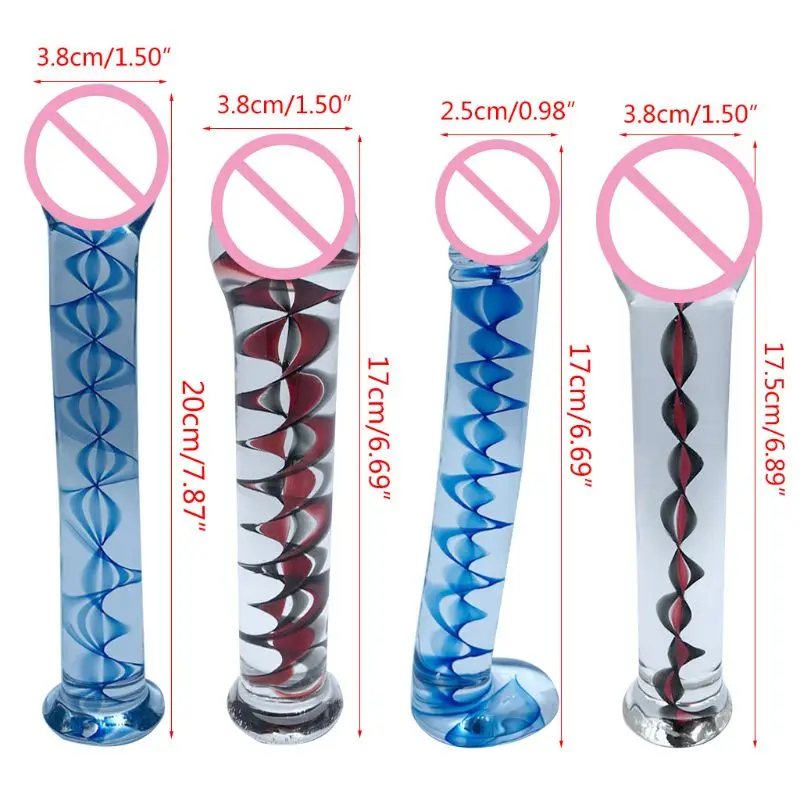 Стеклянный Кристальный фаллоимитатор Анальная пробка бусины искусственный