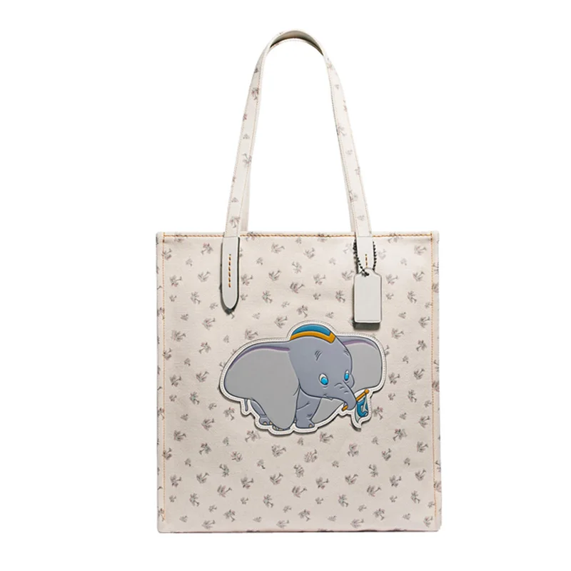 Dumbo Дисней мультфильм Дамбо Наплечная Сумка с принтом для женщин большой размер Сумка-тоут Дамская Повседневная холщовая Дамская хозяйственная сумка Bolsa Feminina - Цвет: Dumbo
