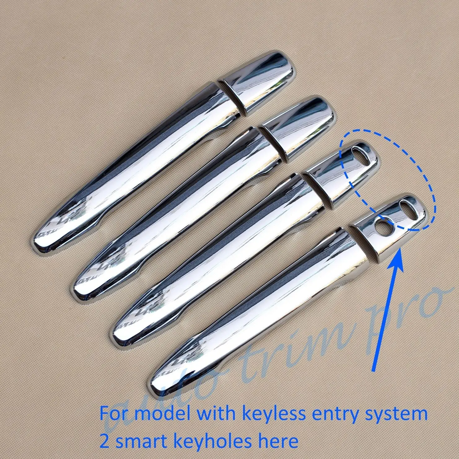 Хромированная дверная ручка с крышкой без ключа защитная накладка для Mitsubishi