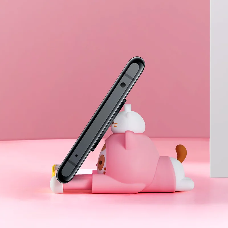 cartoon cute phone holder silicone phone stand desk stretchable universal for iphone 12 11 for samsung galaxy note 10 plus free global shipping