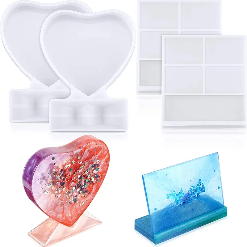 

Resin Photo Frame Molds,Rectangle Picture Frame Mold Heart Shaped Photo Frame Mold for Casting Frame Mold Home Decor