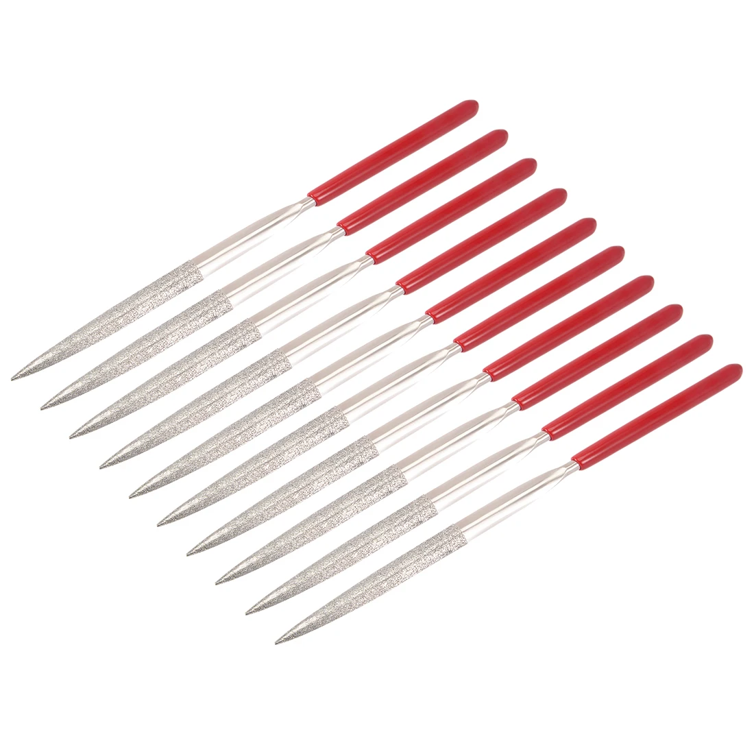 

10pcs Diamond Files for Metal Jeweler Stone Polishing Wood Carving Craft Plating Needle File Set 150 Grit 3x140mm Hand Tools