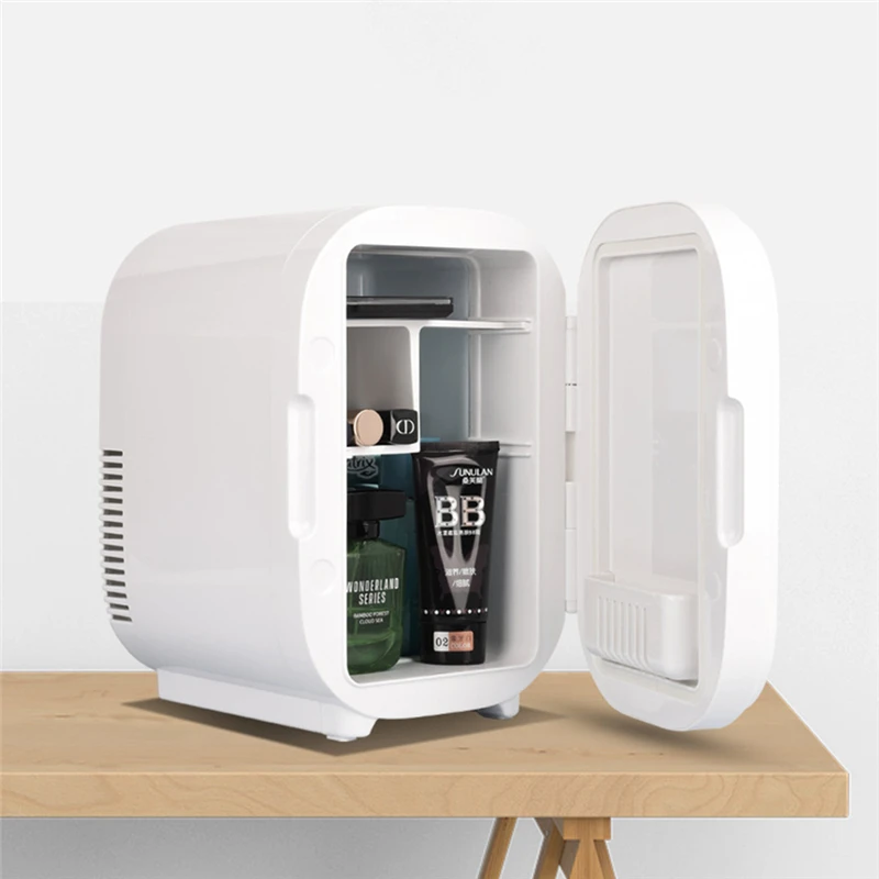 

8L Refrigerator For Cosmetics With Mirror Mini Skincare Beauty Fridge Makeup 220/12V EU Cooler Warmer Freezer For Car Home