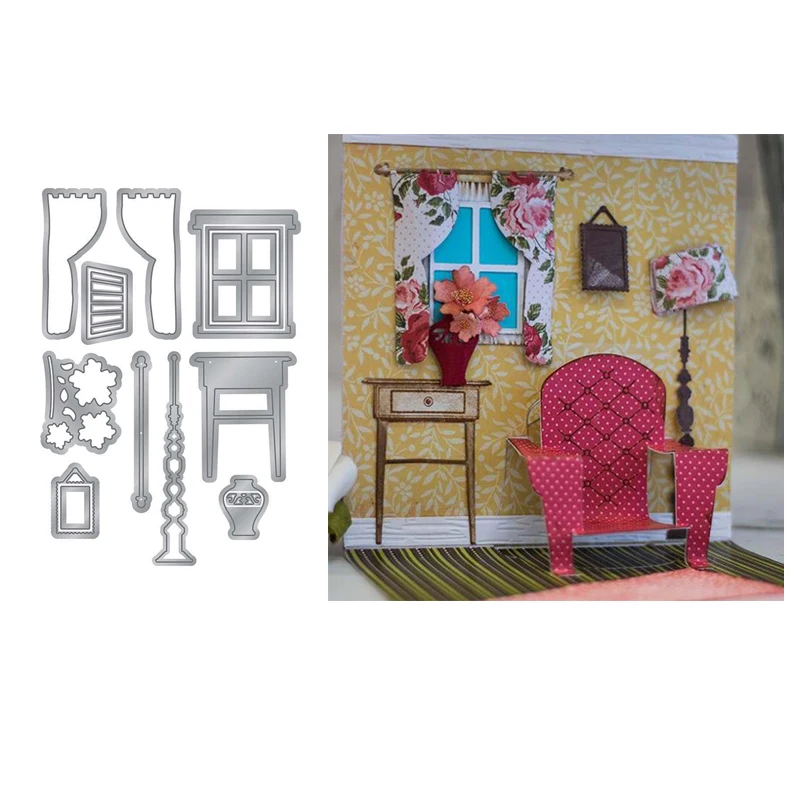 Оконная занавеска настольный металлический трафарет для штампов трафареты