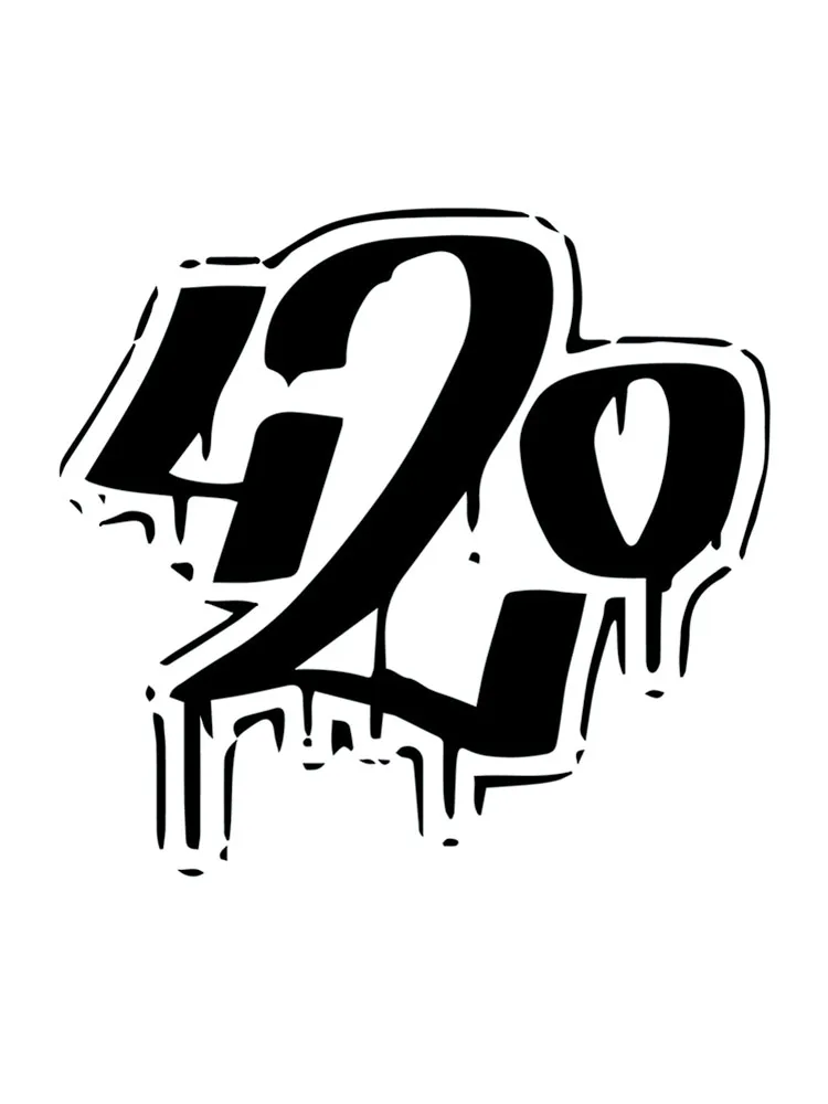 

16 см * 15 см автомобильные аксессуары индивидуальный креативный номер 420 виниловая наклейка на мотоцикл наклейки