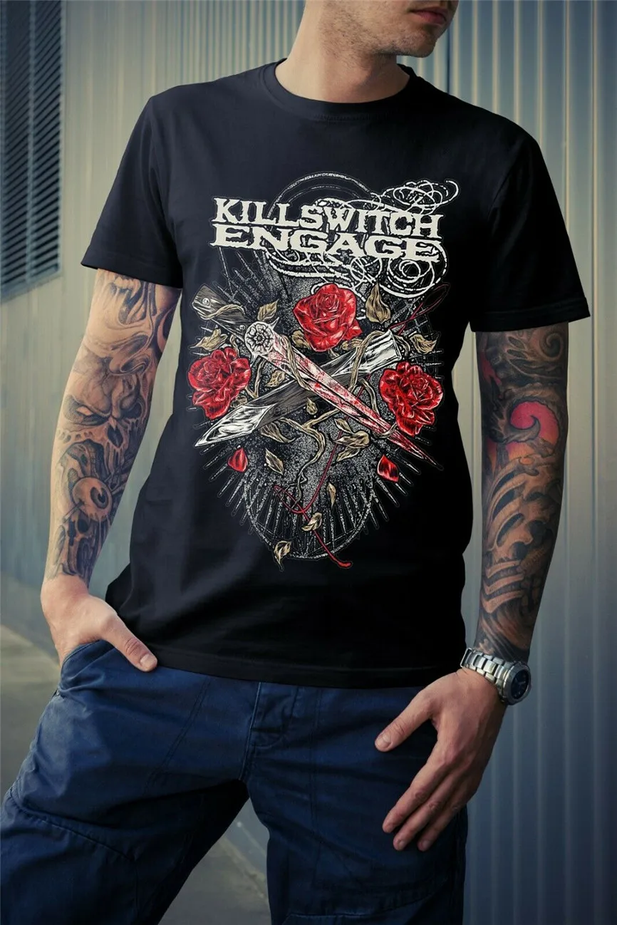 Killswitch enveg bandhover Jonesjesse Leach Мужская рубашка Топ подарок на день рождения Бесплатная