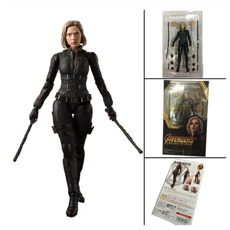 15 см SHF Мстители Бесконечность войны черная Вуда Наташа Романова ПВХ фигурка