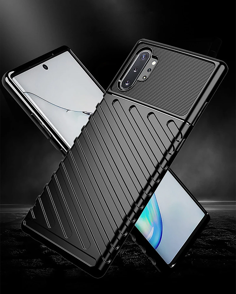 Для samsung Galaxy Note 10 Plus чехол мягкий силиконовый резиновый противоударный для задней