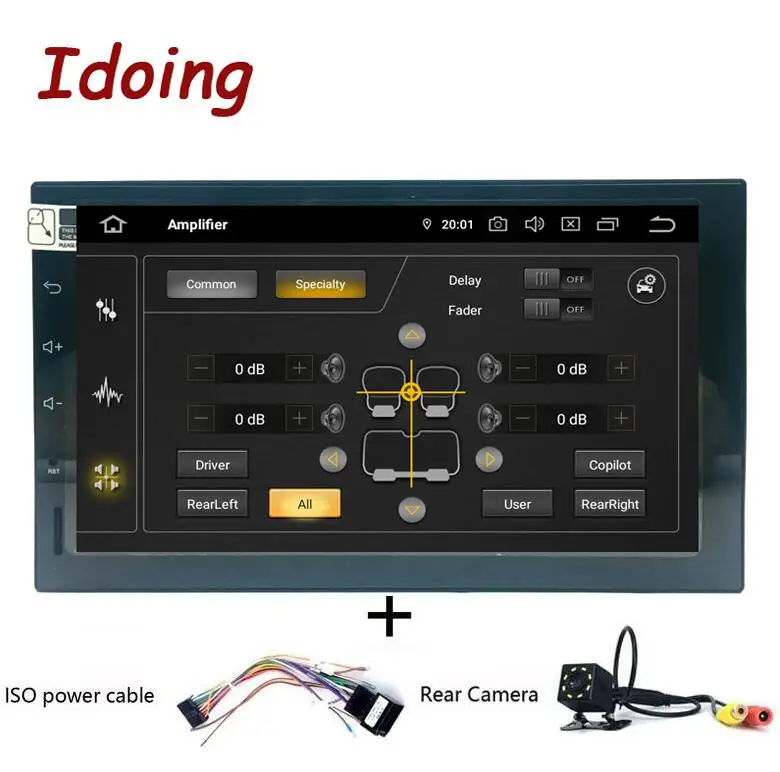 iso and camera Idoing 2Din Android 9,0 " PX5 4G+ 64G Восьмиядерный Универсальный Автомобильный gps DSP Радио мультимедийный плеер ips экран видео навигация - Цвет: iso and camera