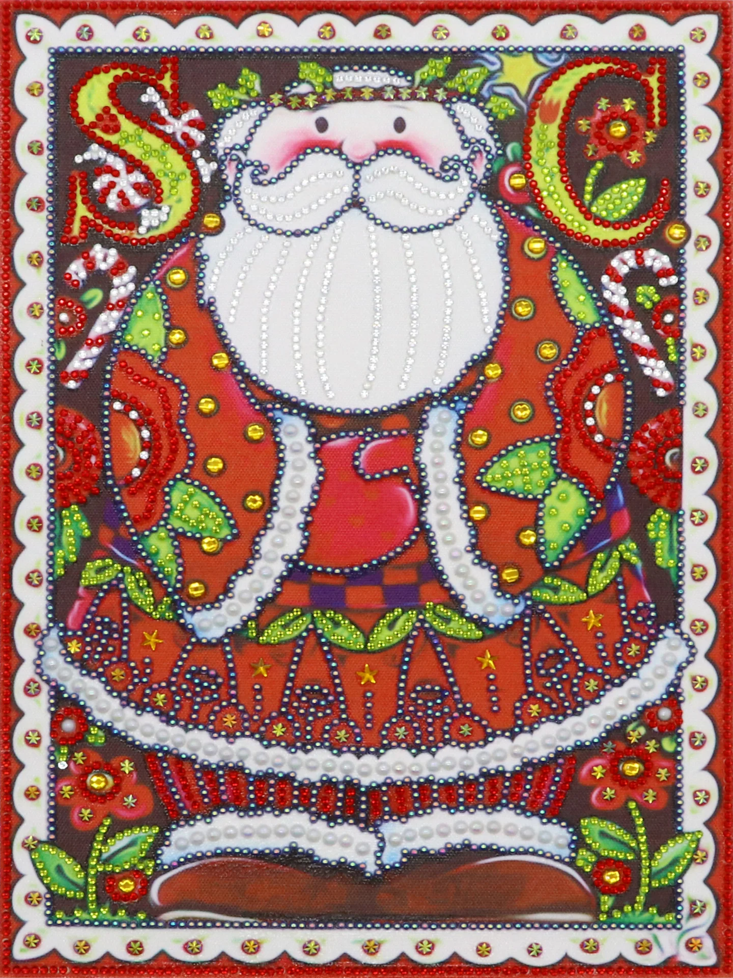 

5D Santa Claus special shaped diamond crystal round diamond DIY embroidery decorative painting 30 * 40cm for sale