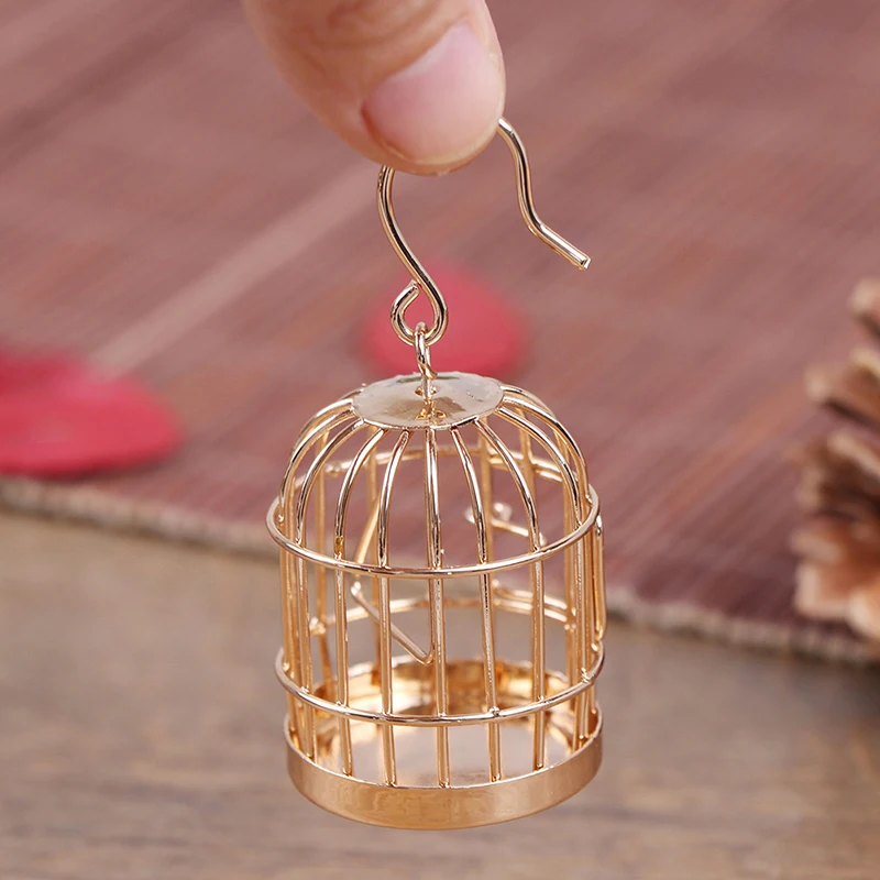 

1:12 Dollhouse miniature furniture metal bird cage for dollhouse decor Dollhouse birdcage