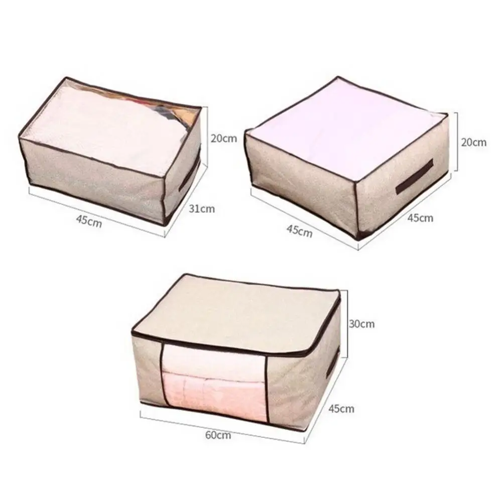 

Non Woven Fabric Storage Bag Quilt Clothes Blanket Pillow Storage Organizer