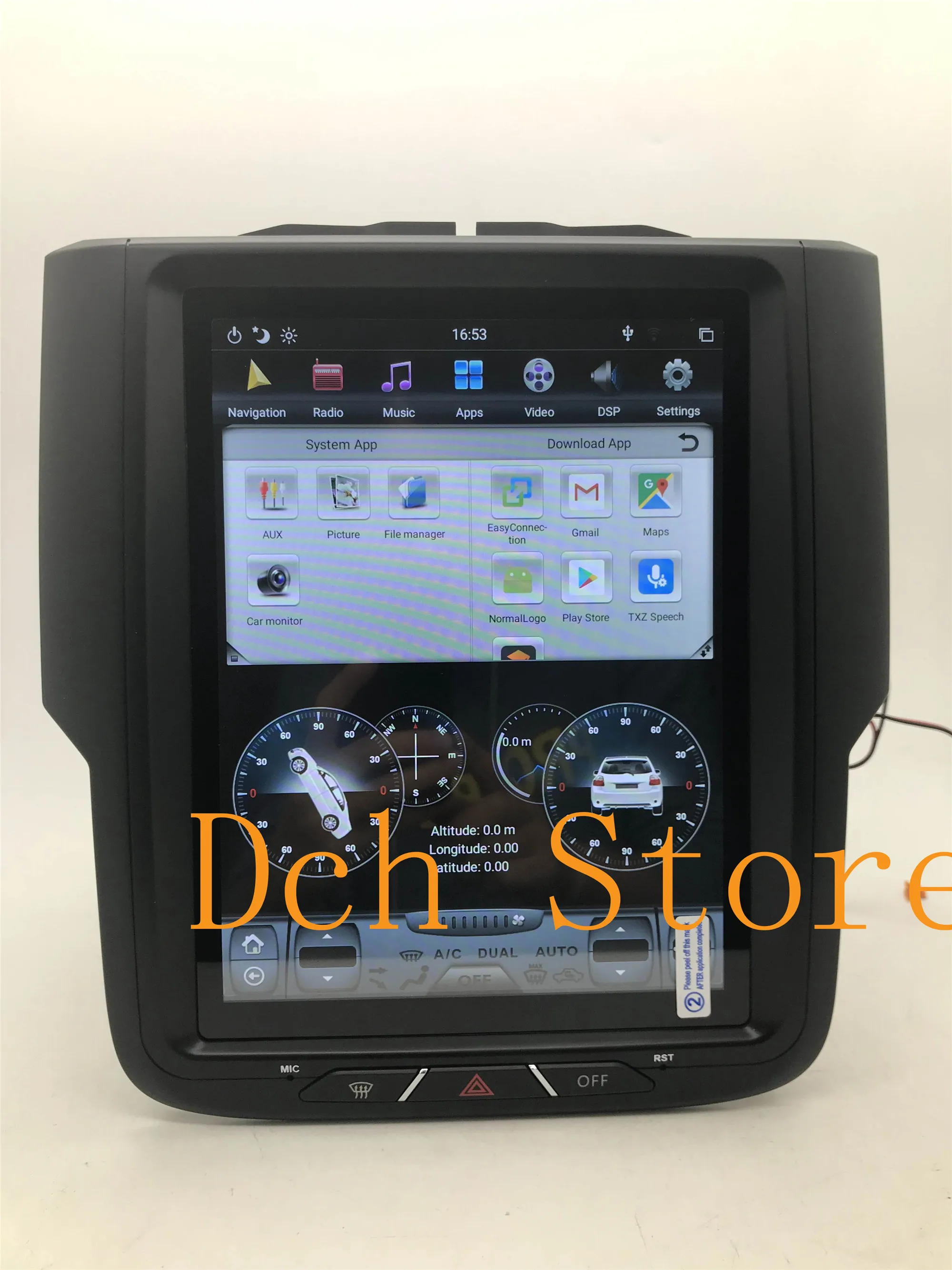 Автомобильный DVD плеер Tesla Style 10 4 дюйма вертикальный экран Android 9 0 GPS для Dodge Ram 1500 2014