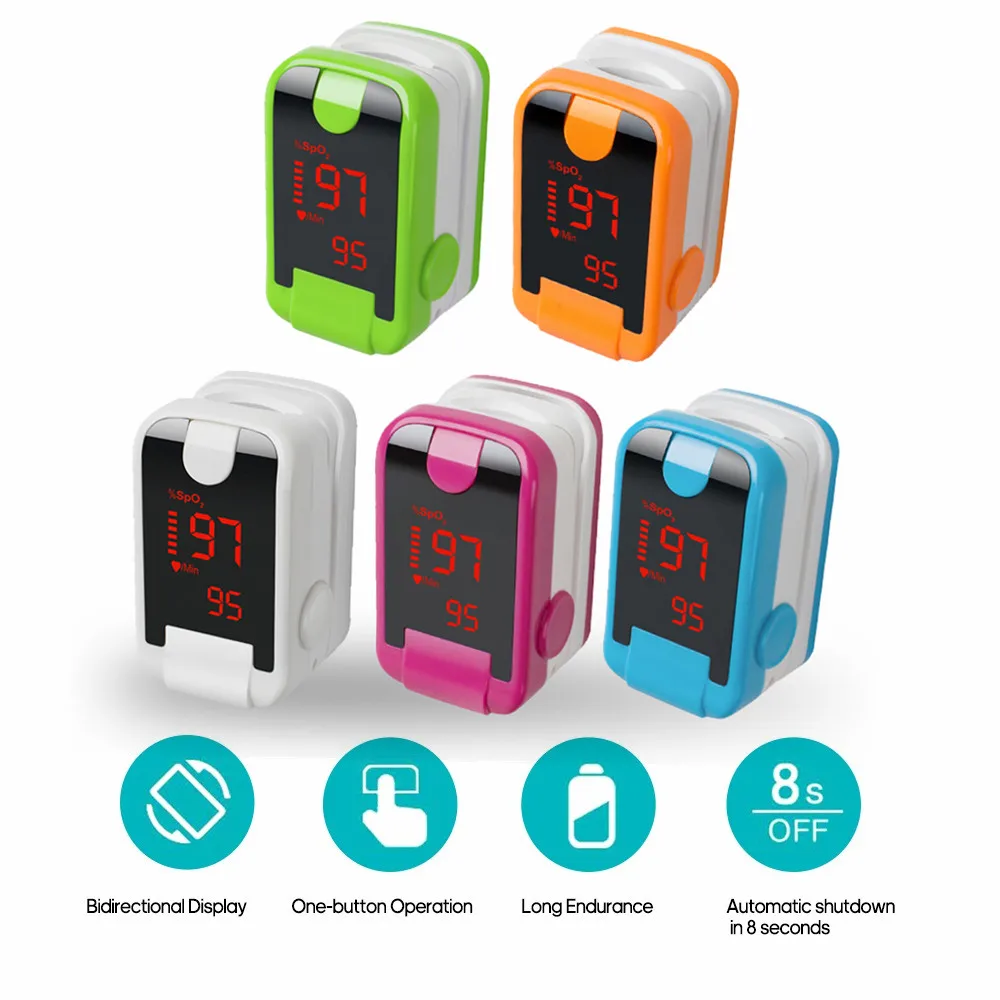 Пальчиковый Пульсоксиметр монитор Spo2 насыщение крови кислородом контроль за