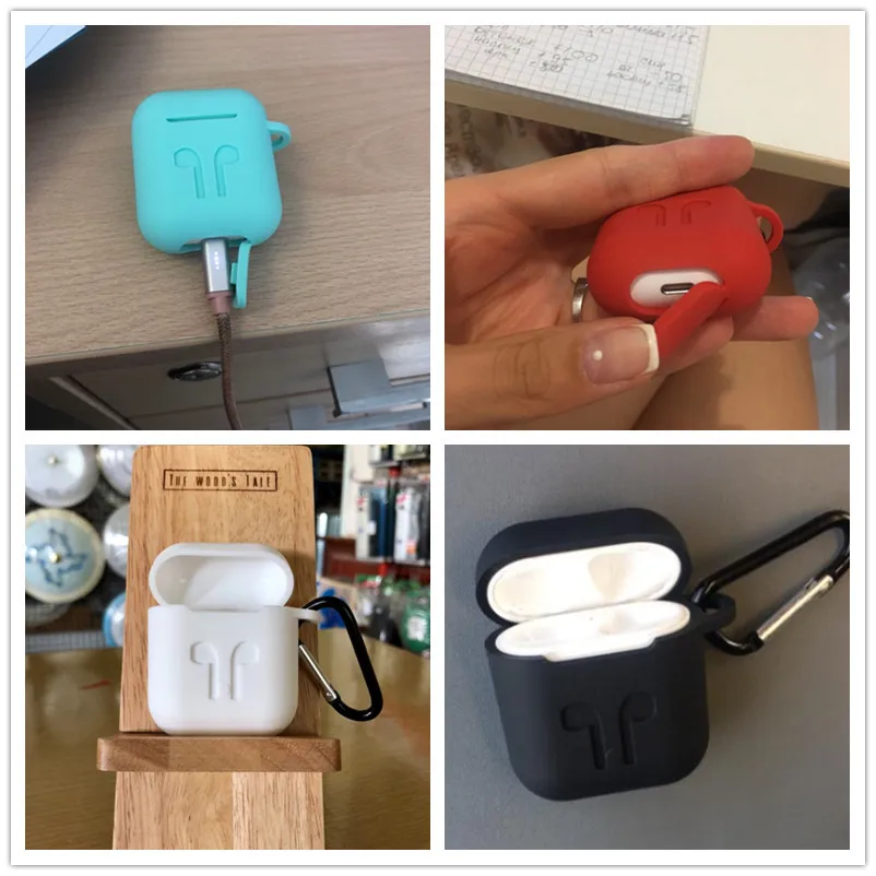 Чехол для Apple AirPods Силиконовый противоударный защитный чехол кожаный аксессуары