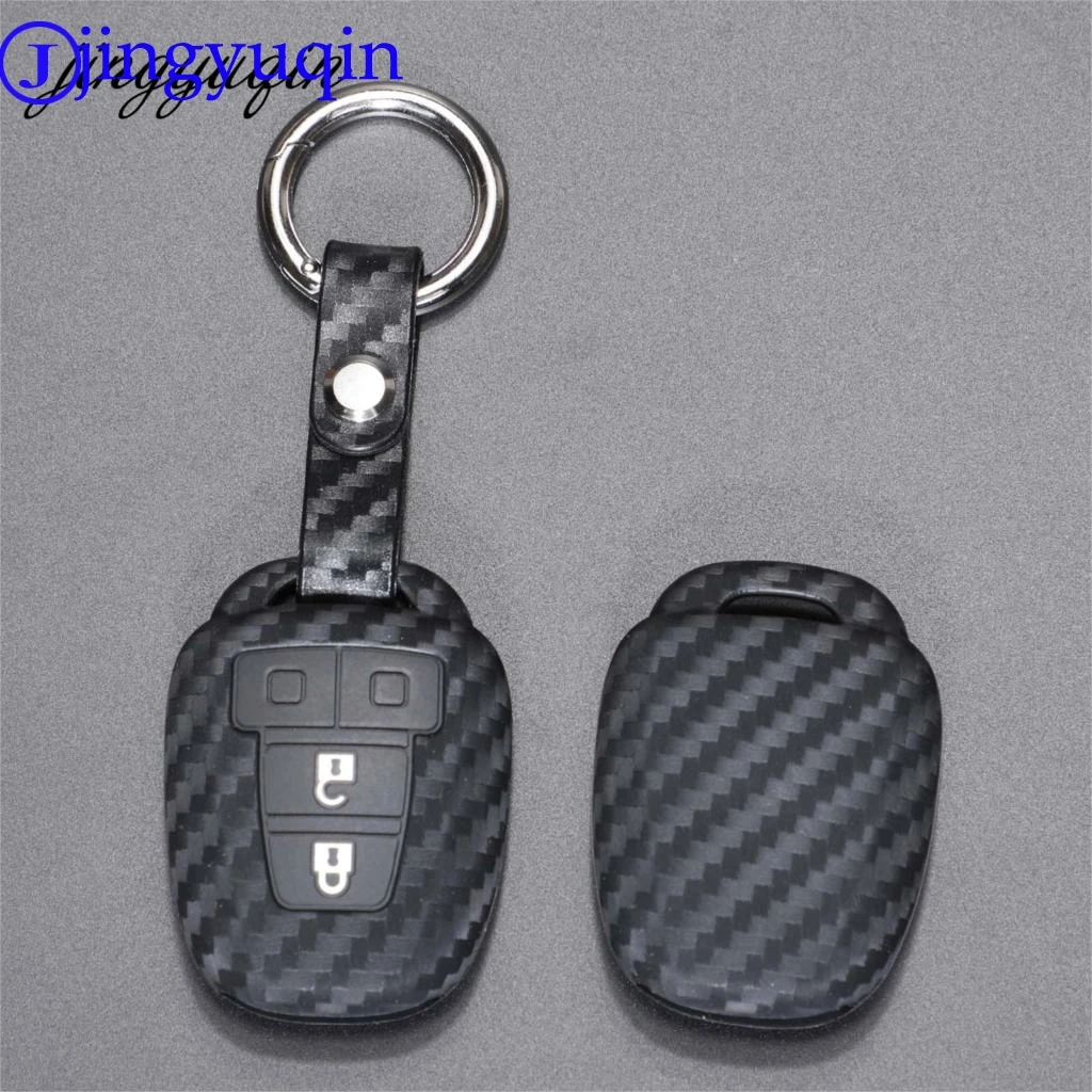 Jingyuqin 4 кнопки для 2015 Toyota Camry Rav4 автомобильный чехол ключей силиконовый