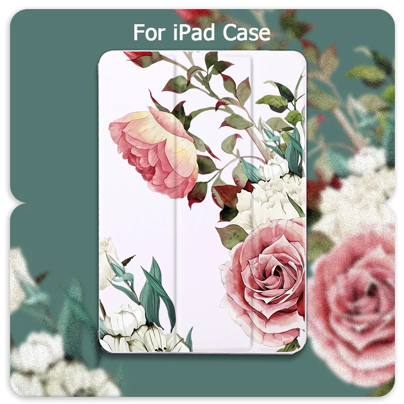 Чехол книжка с милыми цветами для ipad Mini 1 2 3 4 5 чехол 11 2020 дюйма Pro 10 планшета Air 2019 7