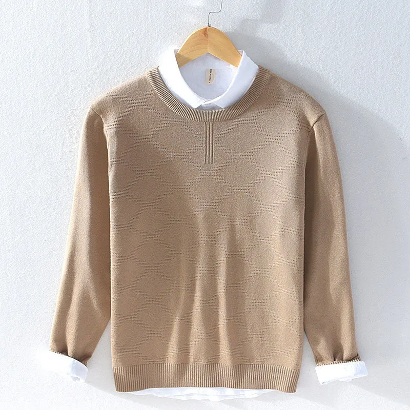 

Men Sweater Oversized O-Neck Pullover Knitted Solid Color Casual Vintage 2020 Sweaters Slim Fit Autumn Winter Warm Fashion
