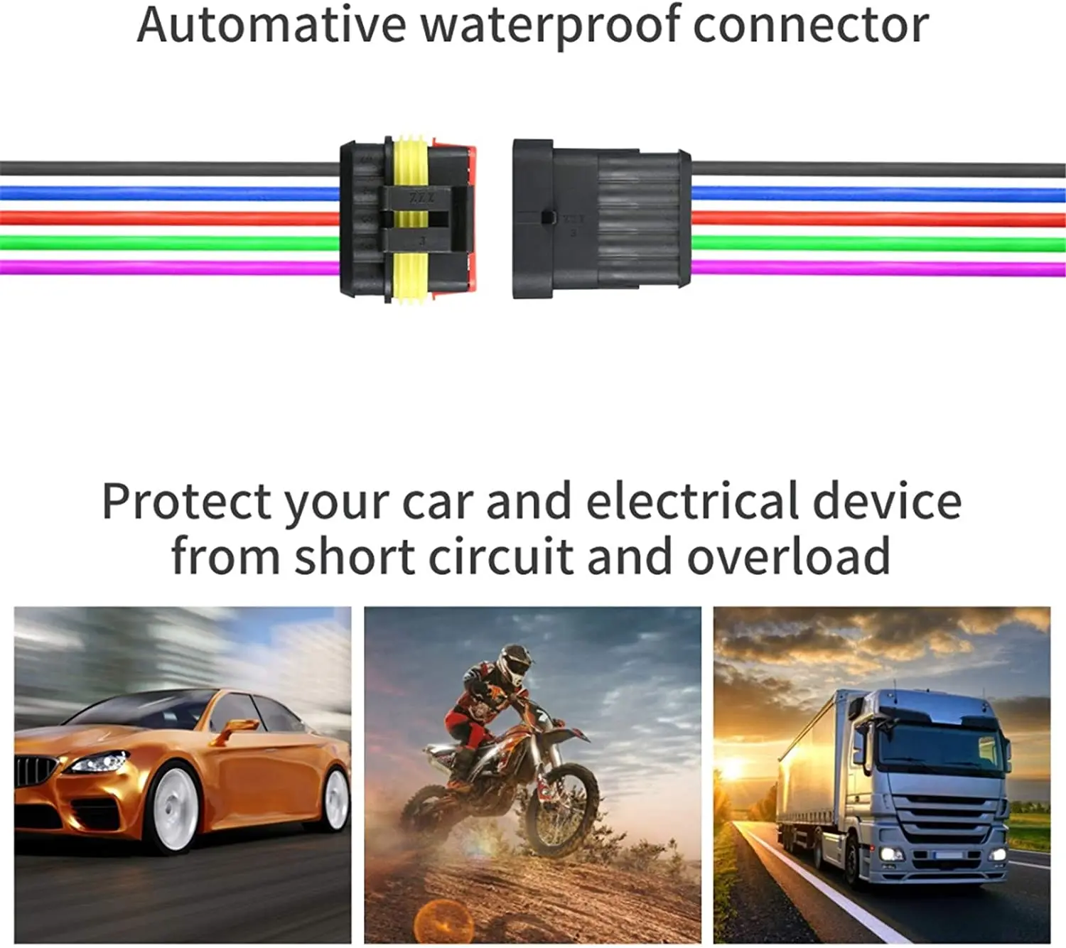 Новый Водонепроницаемый автомобильный комплект электрических разъемов 1/2/3/4