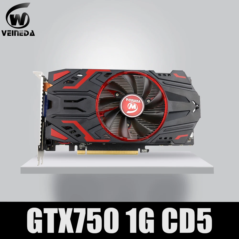 Видеокарта Veineda GPU GTX750 1 ГБ GDDR5 графическая карта Instantkill GTX650Ti, HD6850, R7 350 для игр nVIDIA Geforce