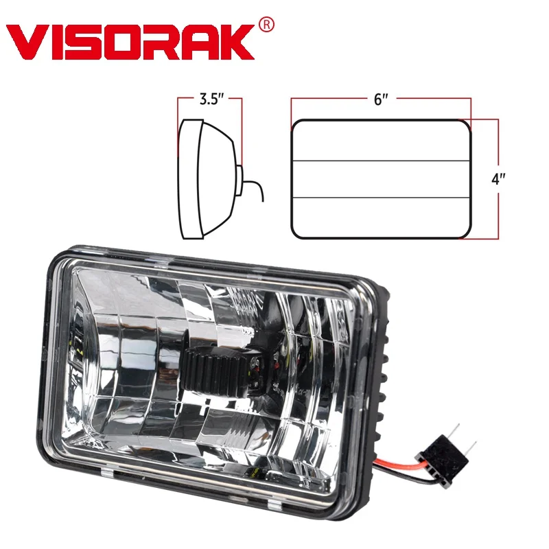 

VISORAK 4X6 "5X7" 5 дюймов Дальний свет H7 H11 разъем для Светодиодный Вика светодиодная фара Рабочая лампа для пикапа 4x4 Автомобильный JEEP ATV SUV 4WD внедо...