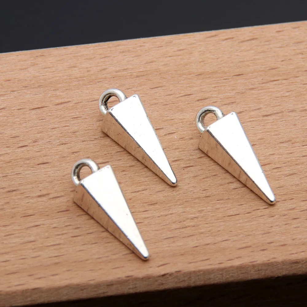 20 шт. мужские серебряные подвески в виде конуса|Шармы| |