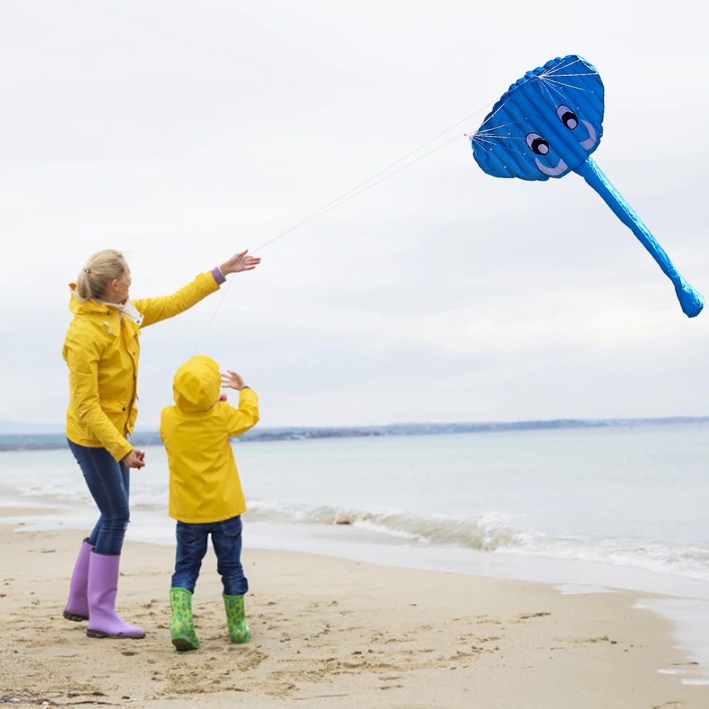 140x70 см безрамный мягкий двойной линии трюк слон парафойл воздушный змей огромный