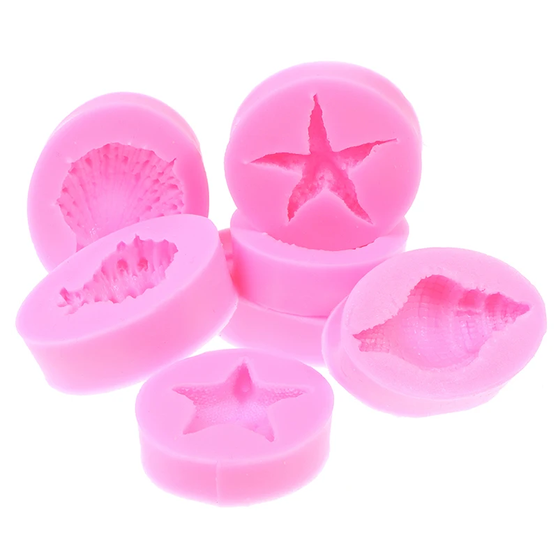 

Shell Silicone Mold Fondant Cake Candle Soap Mold Pearl Conch Starfish Silicone Baking mould